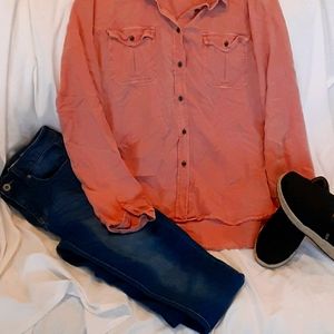 Wild and fable buttery button up top